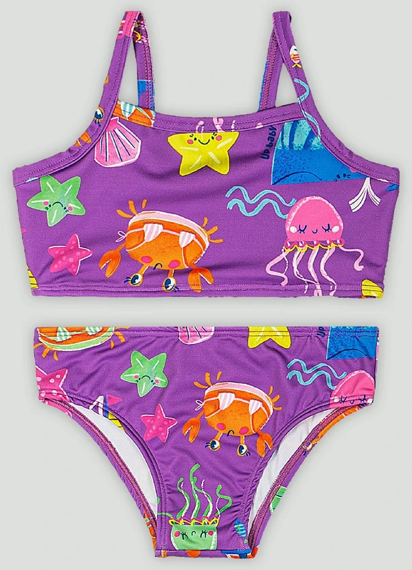 Up Baby - Conjunto de Biquíni Top e Calcinha Up Baby Roxo