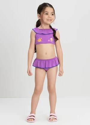 Up Baby - Conjunto de Biquíni Top e Calcinha Roxo - UP BABY