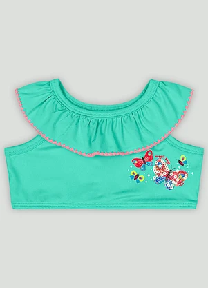 Conjunto de Biquíni Top e Calcinha Up Baby Verde - UP BABY