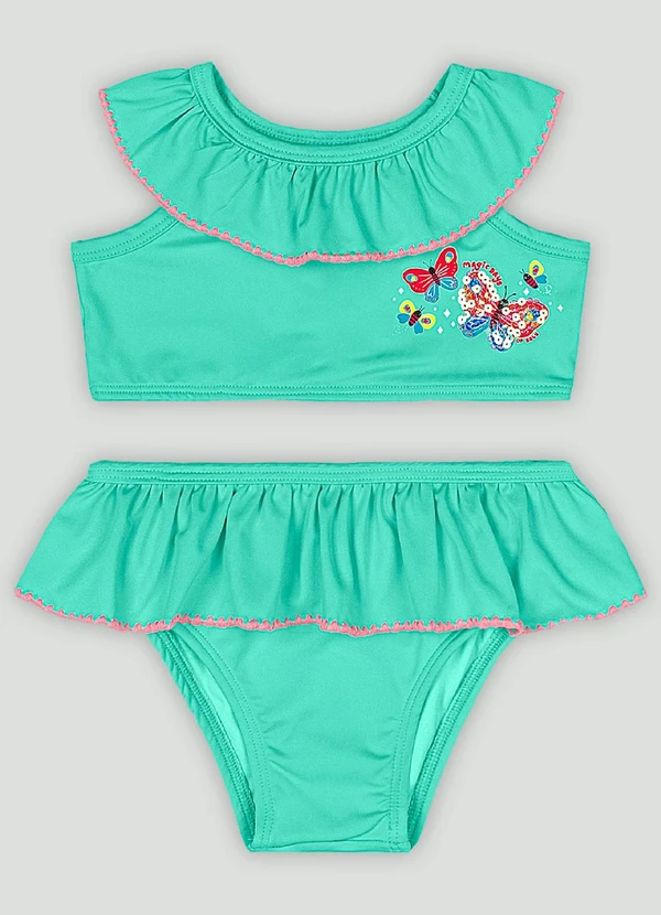 Up Baby - Conjunto de Biquíni Top e Calcinha Up Baby Verde