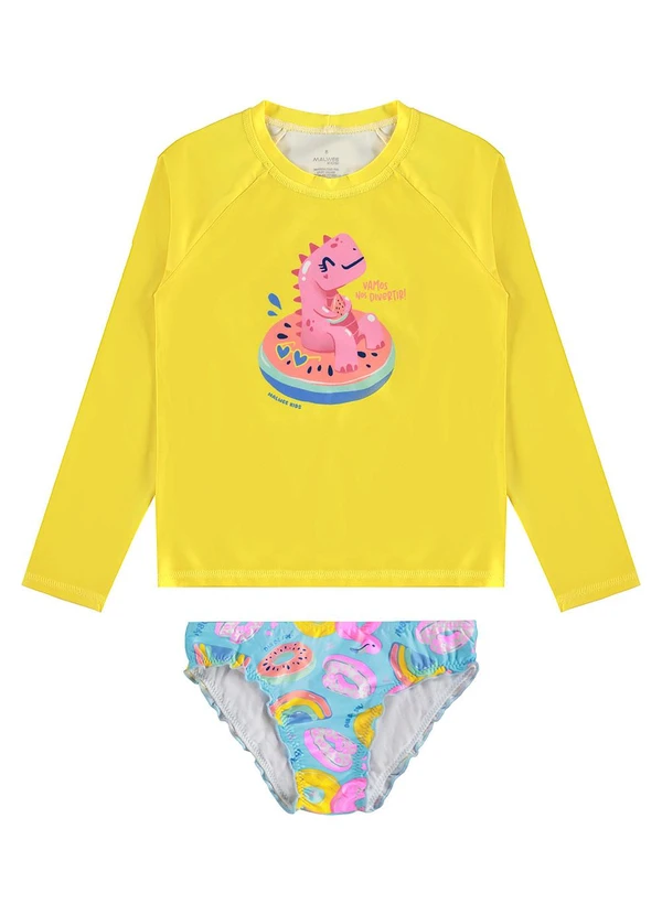 Malwee Kids - Conjunto Dino Malha Uv Amarelo 2
