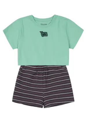 Brandili - Conjunto em Malha Teen Menina Verde - BRANDILI