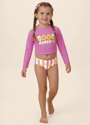 Malwee Kids - Conjunto Good Moments Malha Uv Rosa Malva - MALWEE KIDS