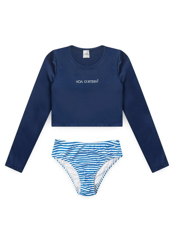 Vida Costeira - Conjunto Praia Feminino Uv50+ Azul Escuro 3