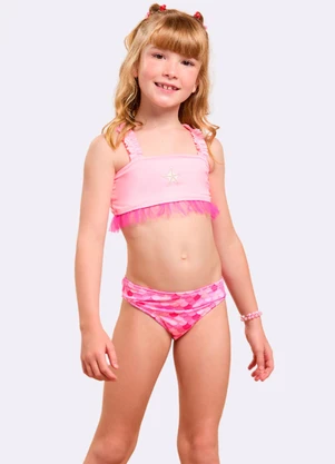 Vida Costeira - Conjunto Praia Infantil Menina Uv50+ Biquíni 3 Peç - VIDA COSTEIRA