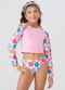 Vida Costeira - Conjunto Praia Uv50+ Florzinhas Branco - variação: Branco