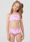 Vida Costeira - Conjunto Praia Uv50+ Top Regata Borboletas Rosa - variação: Rosa