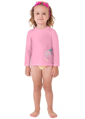 Malwee Kids - Conjunto Sereia Malha Uv Rosa - MALWEE KIDS