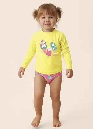Malwee Kids - Conjunto Sweet Magic Uv50+ Amarelo  - MALWEE KIDS