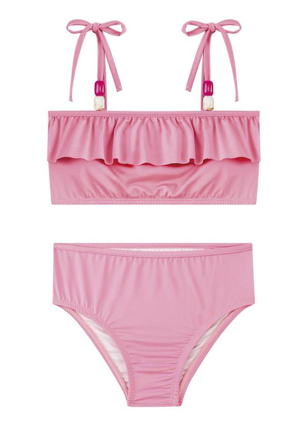 Marlan - Conjunto Tanga em Malha Proteção Uv Rosa