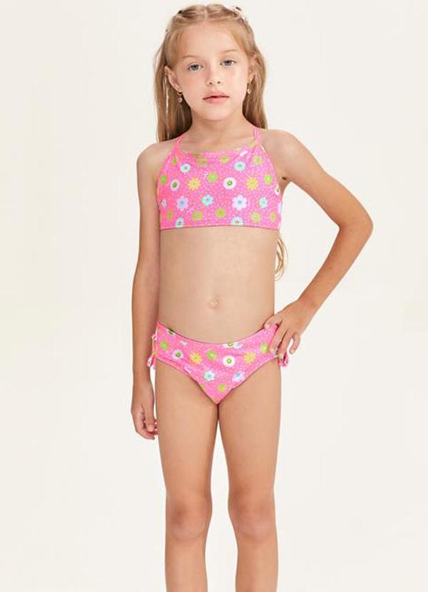Mormaii - Conjunto Top com Alcinha e Calcinha Rosa