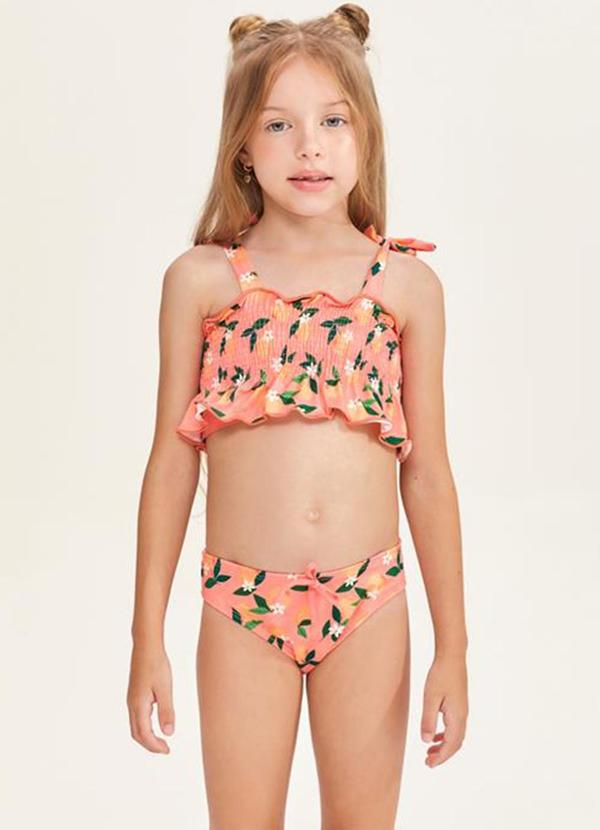 Mormaii - Conjunto Top Faixa com Alças e Calcinha Coral