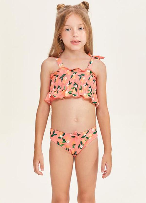 Mormaii - Conjunto Top Faixa com Alças e Calcinha Coral 1