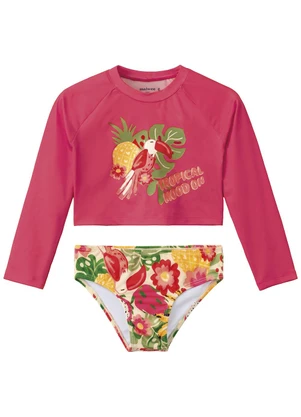 Malwee Kids - Conjunto Tropical Mood On Malha Uv Rosa Escuro - MALWEE KIDS