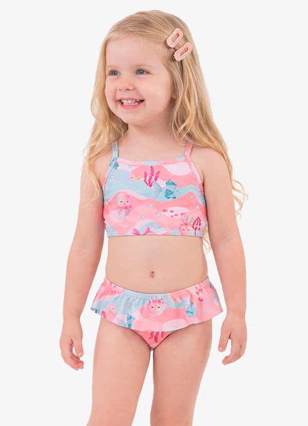Rovi Kids - Conjunto Verão Menina Biquíni Rosa