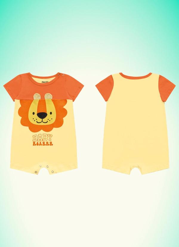 Fakini Kids - Macacão Bebê Amarelo