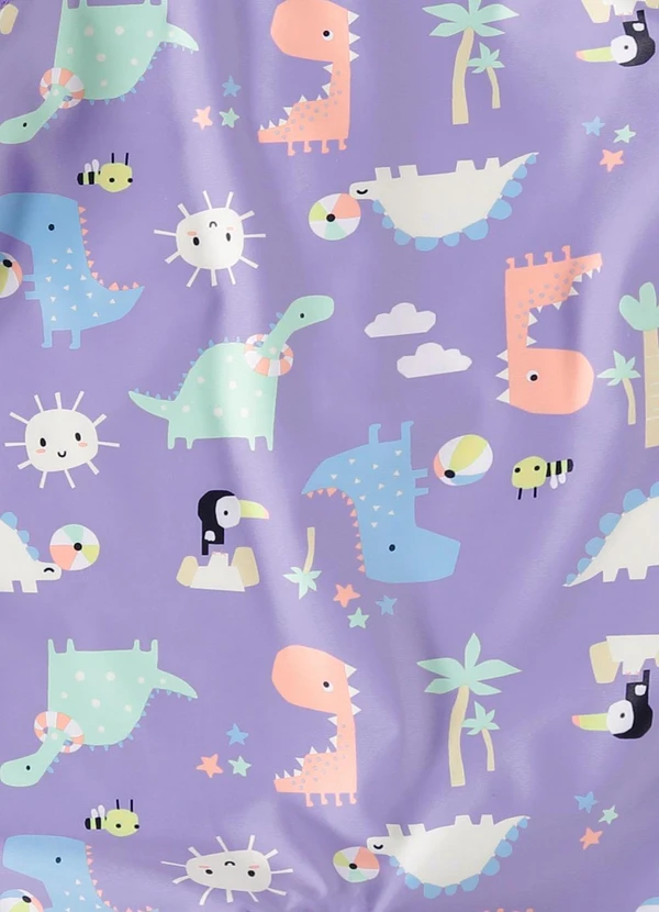 Malwee Kids - Macacão Lavanda Curto Dino Uv50+ Menina 2