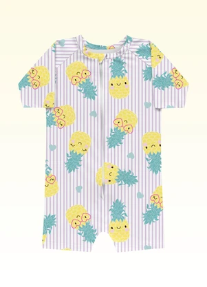 Fakini Kids - Macacão Moda Praia Amarelo - FAKINI KIDS