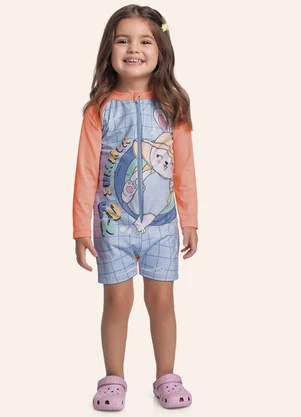 Fakini Kids - Macacao Moda Praia Laranja - FAKINI KIDS