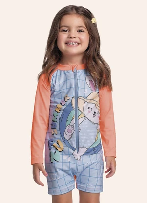 Fakini Kids - Macacao Moda Praia Laranja - FAKINI KIDS