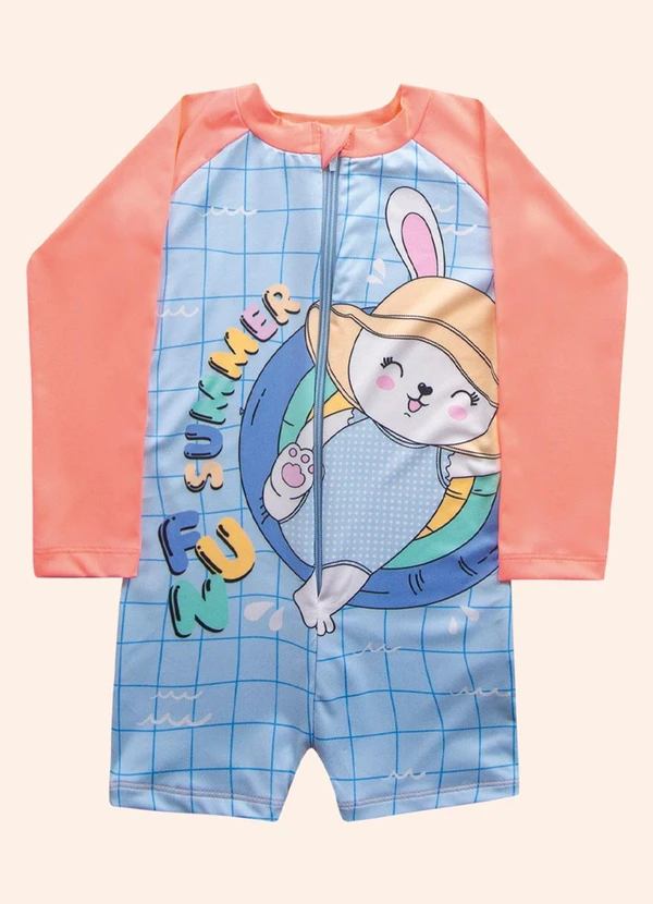 Fakini Kids - Macacao Moda Praia Laranja 5