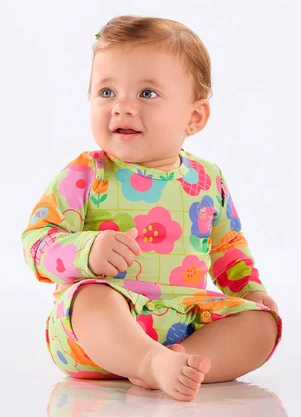 Up Baby - Macaquinho Praia Fps 50+ Jardim Verde - UP BABY