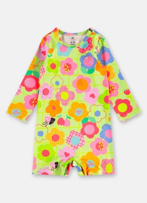 Up Baby - Macaquinho Praia Fps 50+ Jardim Verde - UP BABY