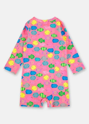 Up Baby - Macaquinho Praia Fps 50+ Peixinhos Rosa - UP BABY
