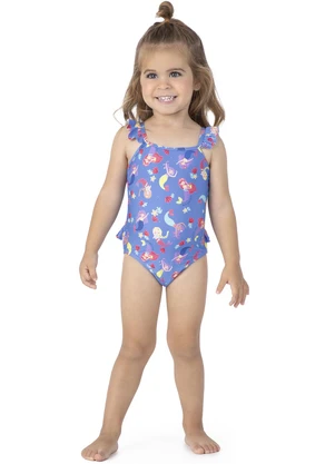 Malwee Kids - Maiô Azul Sereias Malha Uv - MALWEE KIDS