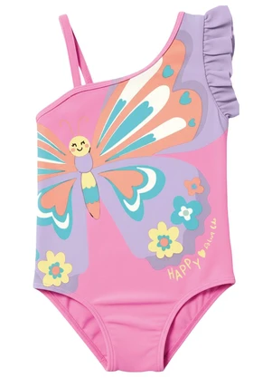 Malwee Kids - Maiô Borboleta em Malha Uv Rosa - MALWEE KIDS
