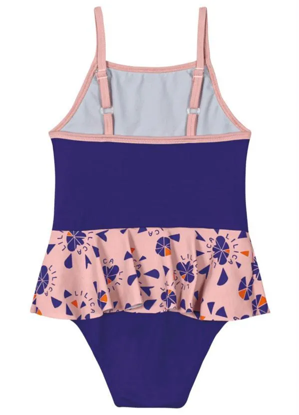 Lilica Ripilica - Maiô com Proteção Solar Infantil Azul 2