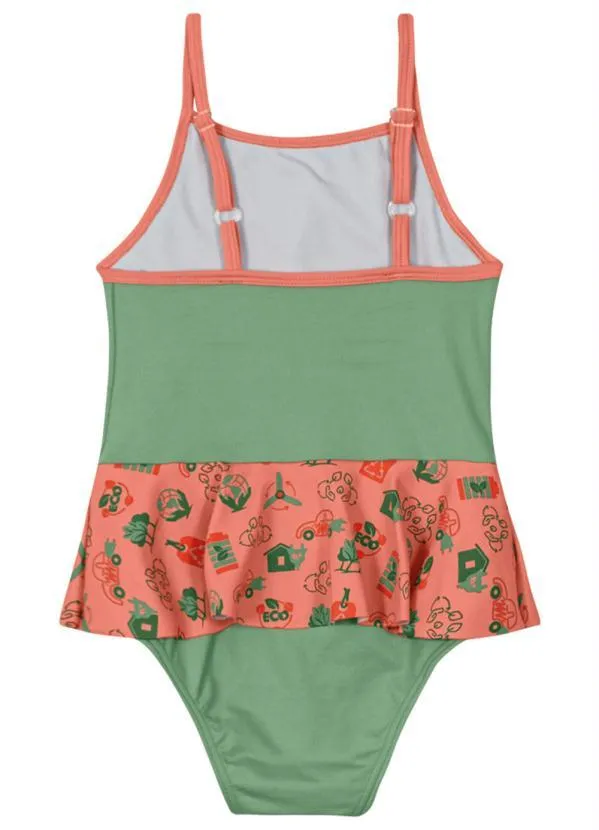 Lilica Ripilica - Maiô com Proteção Solar Infantil Verde 2