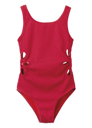 Malwee Kids - Maiô com Recortes Uv50+ Vermelho - MALWEE KIDS