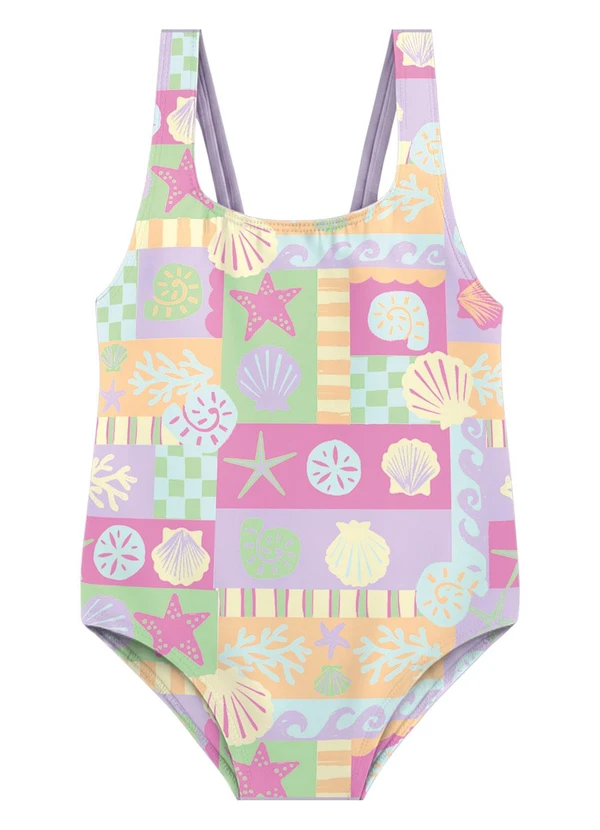 Malwee Kids - Maiô Conchas em Malha Uv Lilás 2