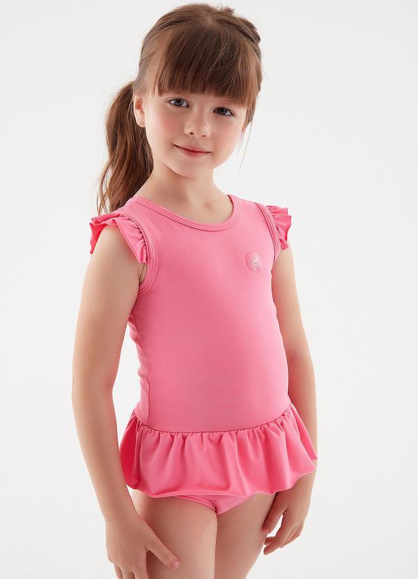 Up Baby - Maio em Malha Uv Menina Rosa