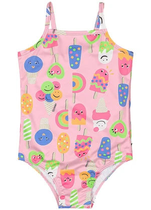 Quimby - Maiô Estampado Fps +50 Menina Rosa - QUIMBY