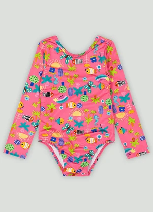 Up Baby - Maiô Infantil com Fps+50 Rosa - UP BABY