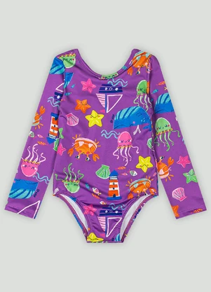 Up Baby - Maiô Infantil com Fps+50 Roxo - UP BABY