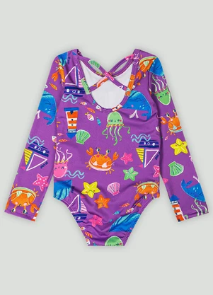 Up Baby - Maiô Infantil com Fps+50 Roxo - UP BABY