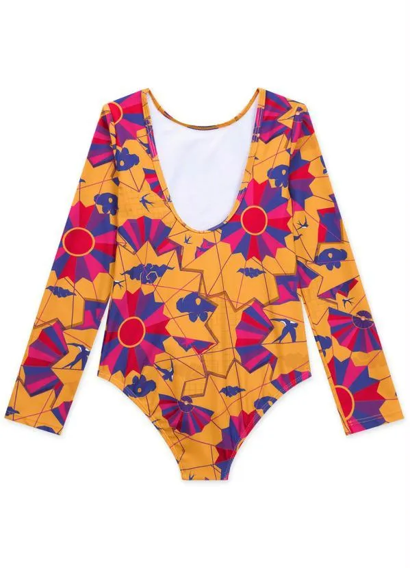 Lilica Ripilica - Maiô Infantil com Proteção Solar Laranja 2