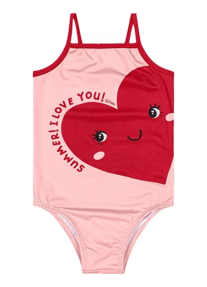 Quimby - Maiô Infantil em Malha Uv Dry Vermelho - QUIMBY