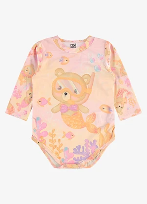 Rovi Kids - Maiô Infantil Estampado Proteção Uv Rosa - ROVI KIDS