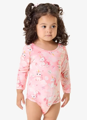 Rovi Kids - Maiô Infantil Estampado Proteção Uv Rosa - ROVI KIDS