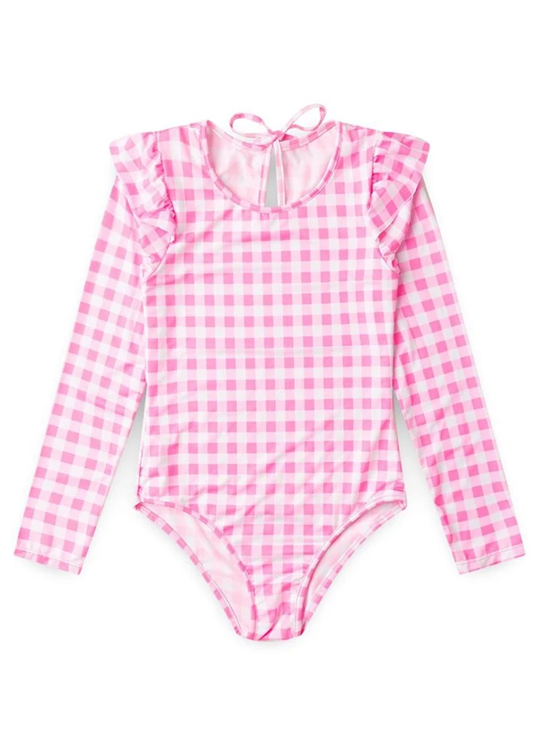 Vida Costeira - Maiô Infantil Feminino Uv50+  Rosa 3