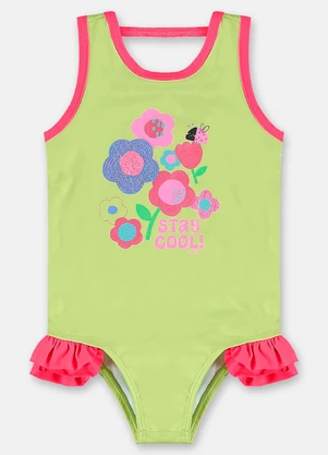 Up Baby - Maiô Infantil Fps+50 Forrado Verde - UP BABY