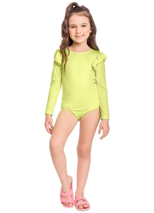 Quimby - Maiô Infantil Manga Longa Fps +50 Amarelo - QUIMBY