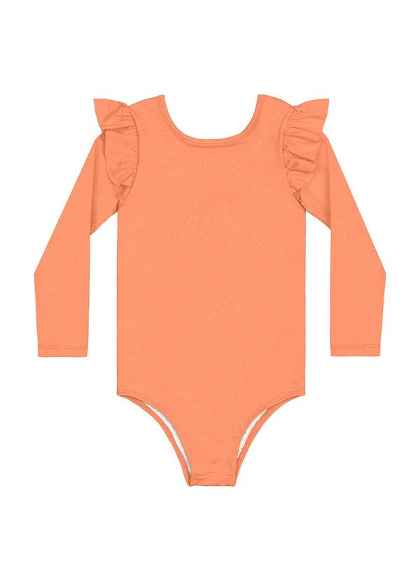 Quimby - Maiô Infantil Manga Longa Fps +50 Laranja