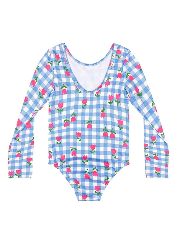 Quimby - Maiô Infantil Manga Longa Fps 50+ Azul 2