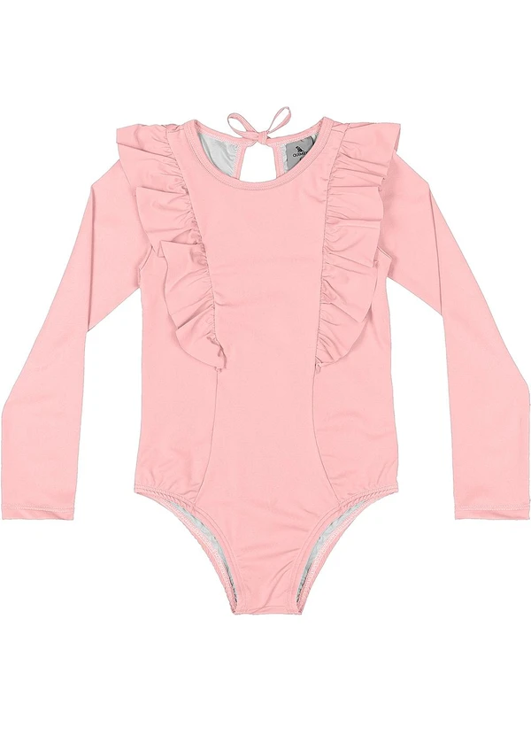 Quimby - Maiô Infantil Manga Longa Fps 50+ Rosa 2