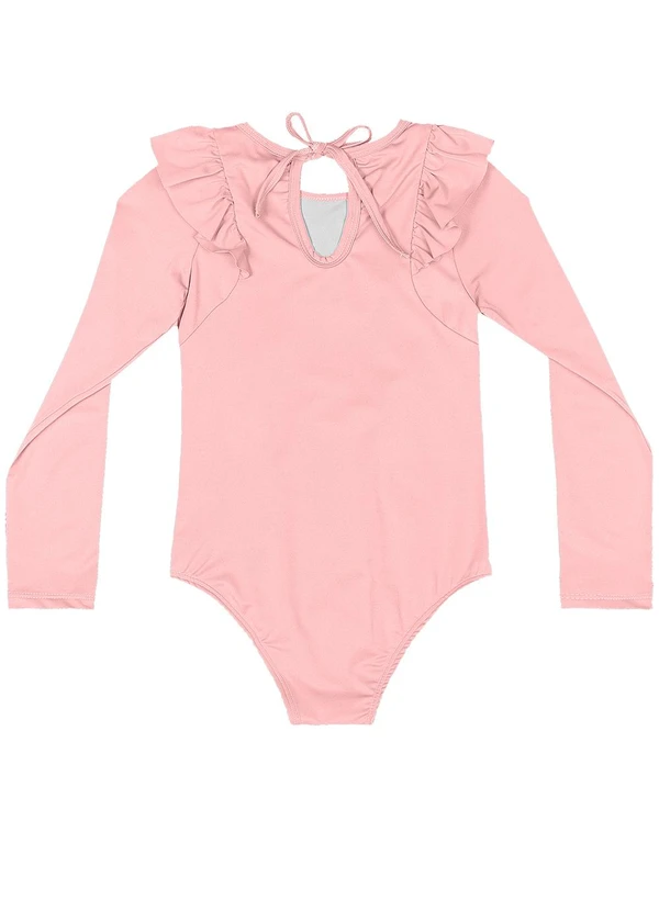 Quimby - Maiô Infantil Manga Longa Fps 50+ Rosa 3